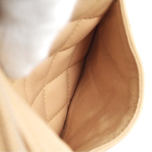 Chanel Cambon Line Pochette Bag Beige Black w/ authentication card - Picture 5 of 14